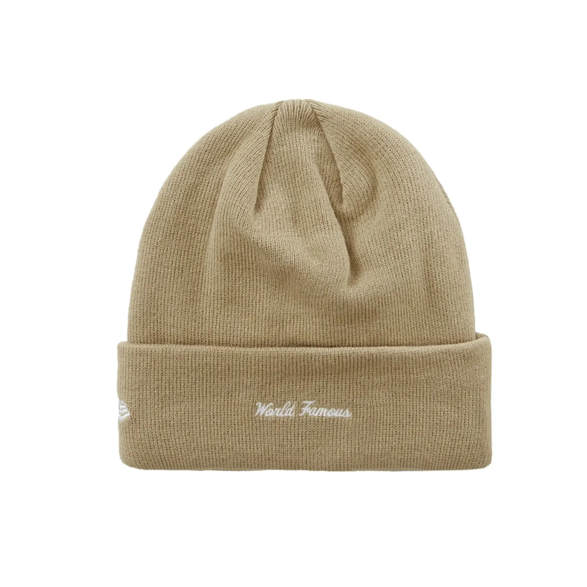 Supreme New Era Box Logo Beanie Dark Sand