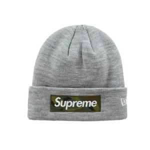 Supreme New Era Box Logo Beanie (FW23) Camo Grey