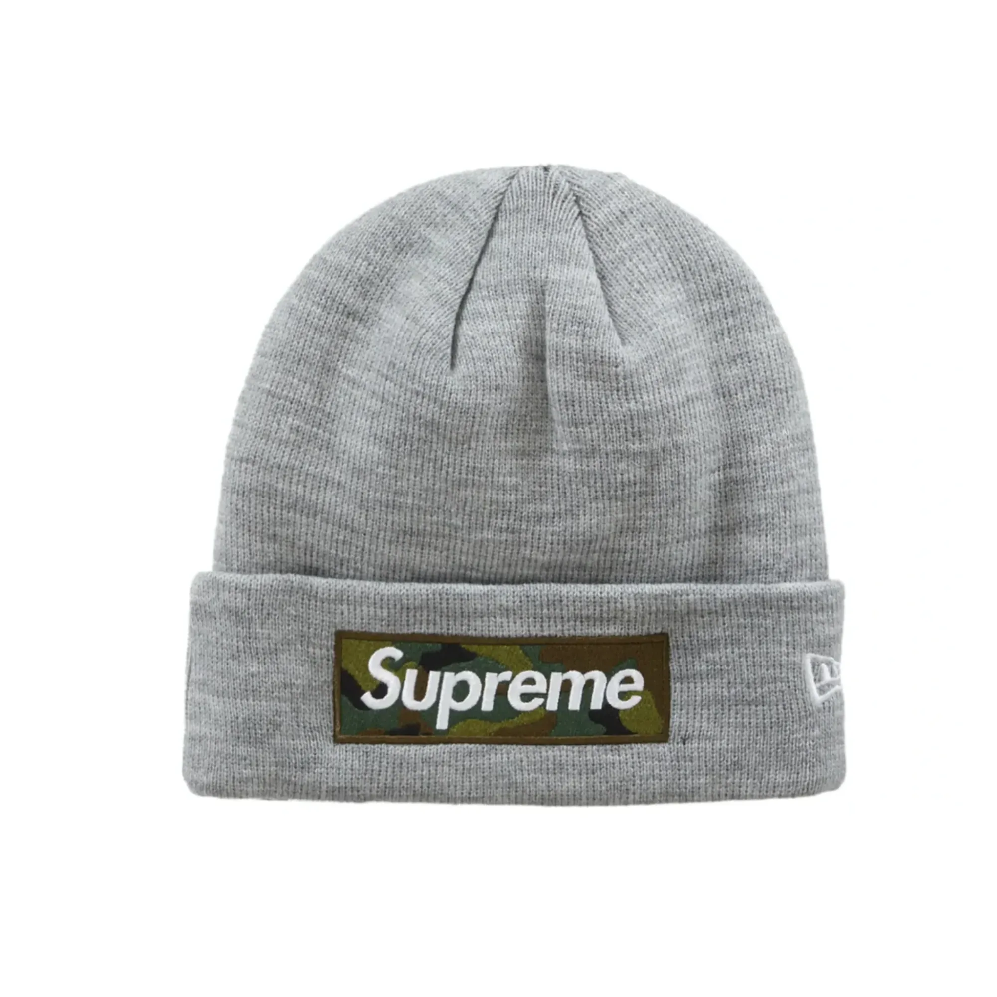 Supreme New Era Box Logo Beanie (FW23) Camo Grey