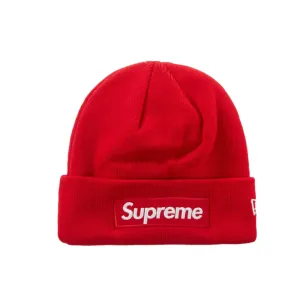 Supreme New Era Box Logo Beanie Red