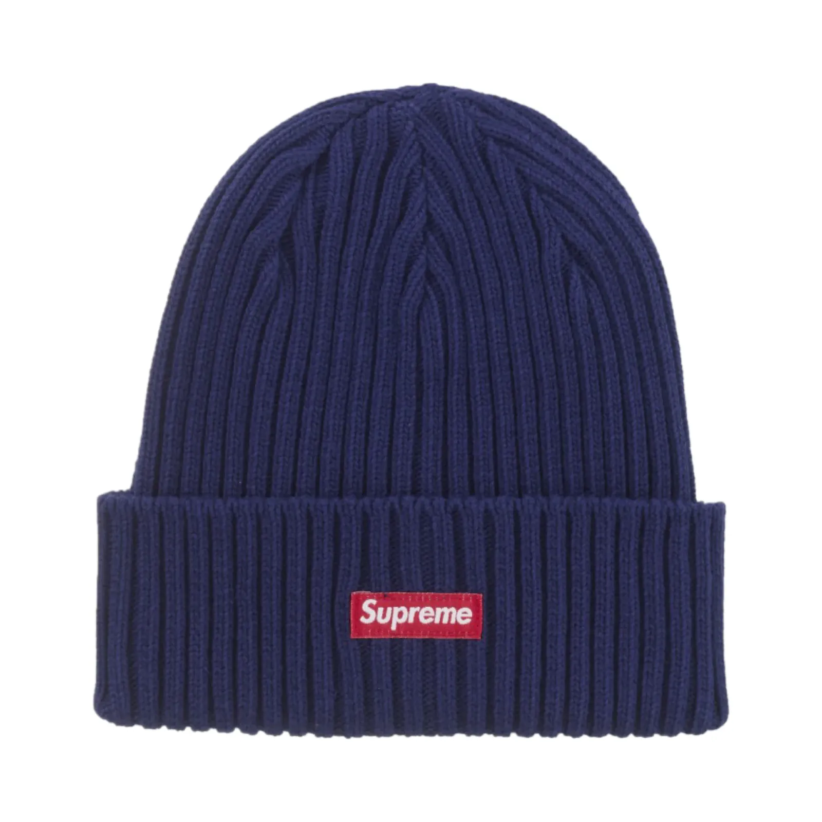 Supreme Overdyed Beanie Navy SS25