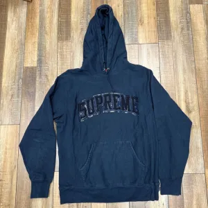 Supreme Patent/Chenille Arc Logo Hooded Sweatshirt