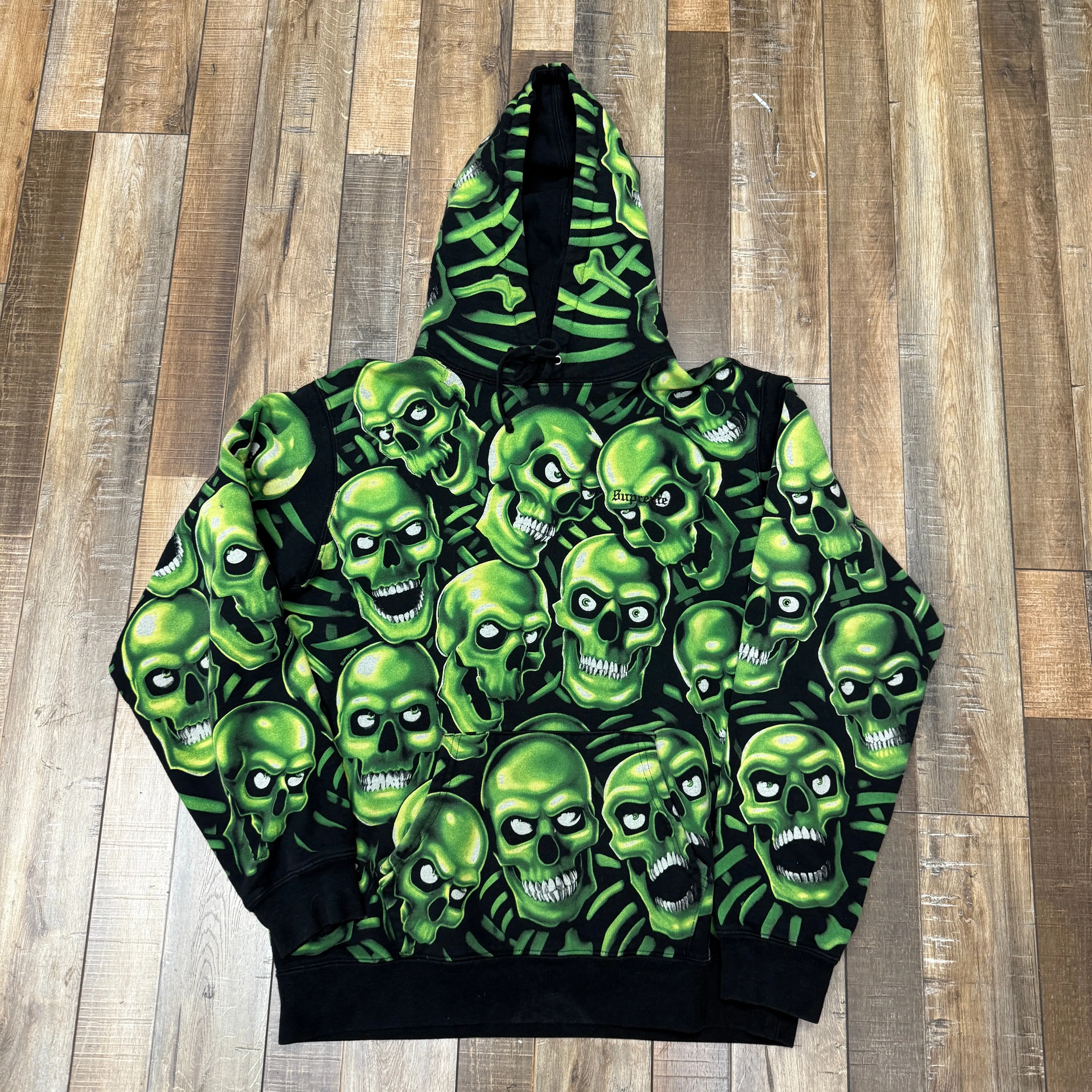 Supreme Skull Pile Hooded Sweatshirt Green