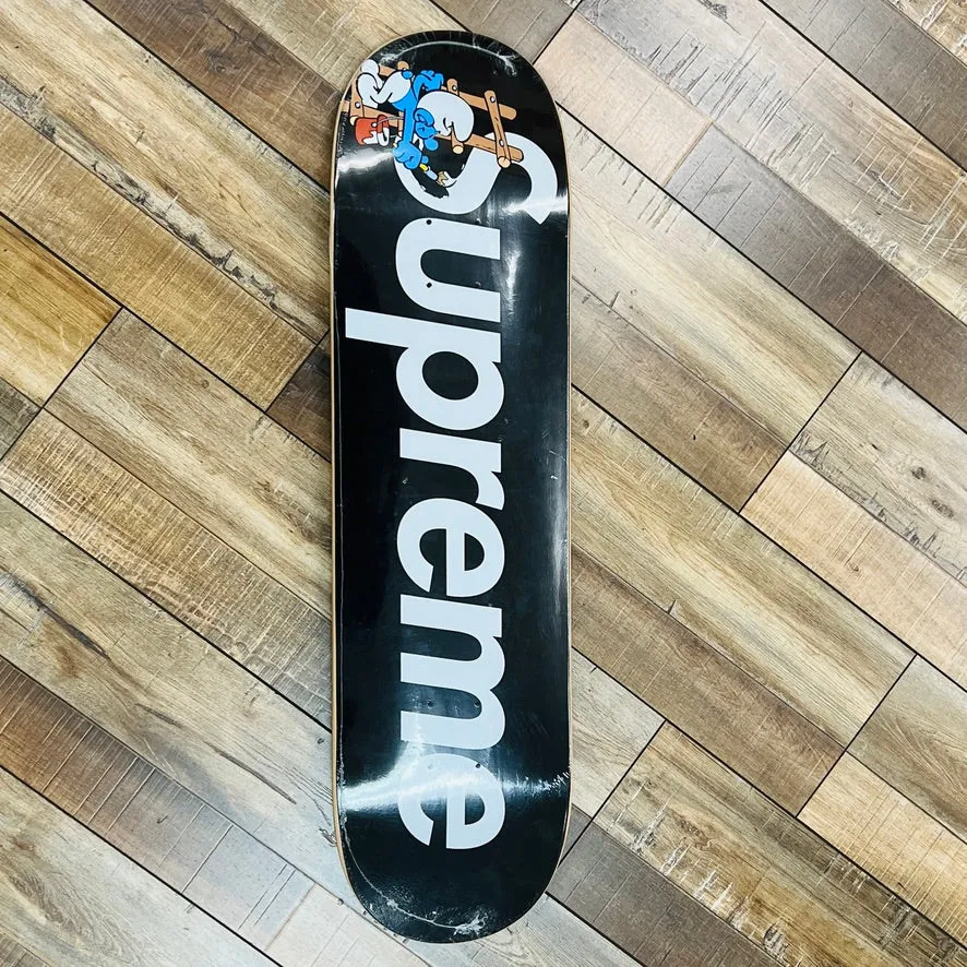 Supreme Smurfs Skateboard Black