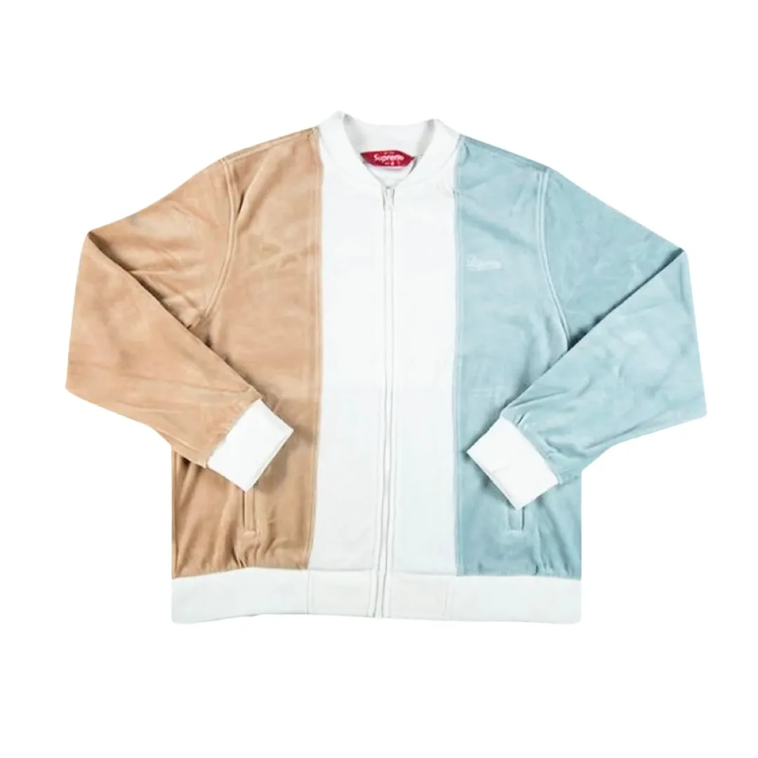 Supreme Velour Zip Up Jacket Tan