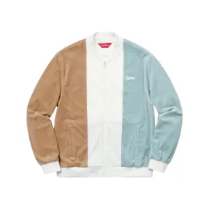 Supreme Velour Zip Up Jacket Tan