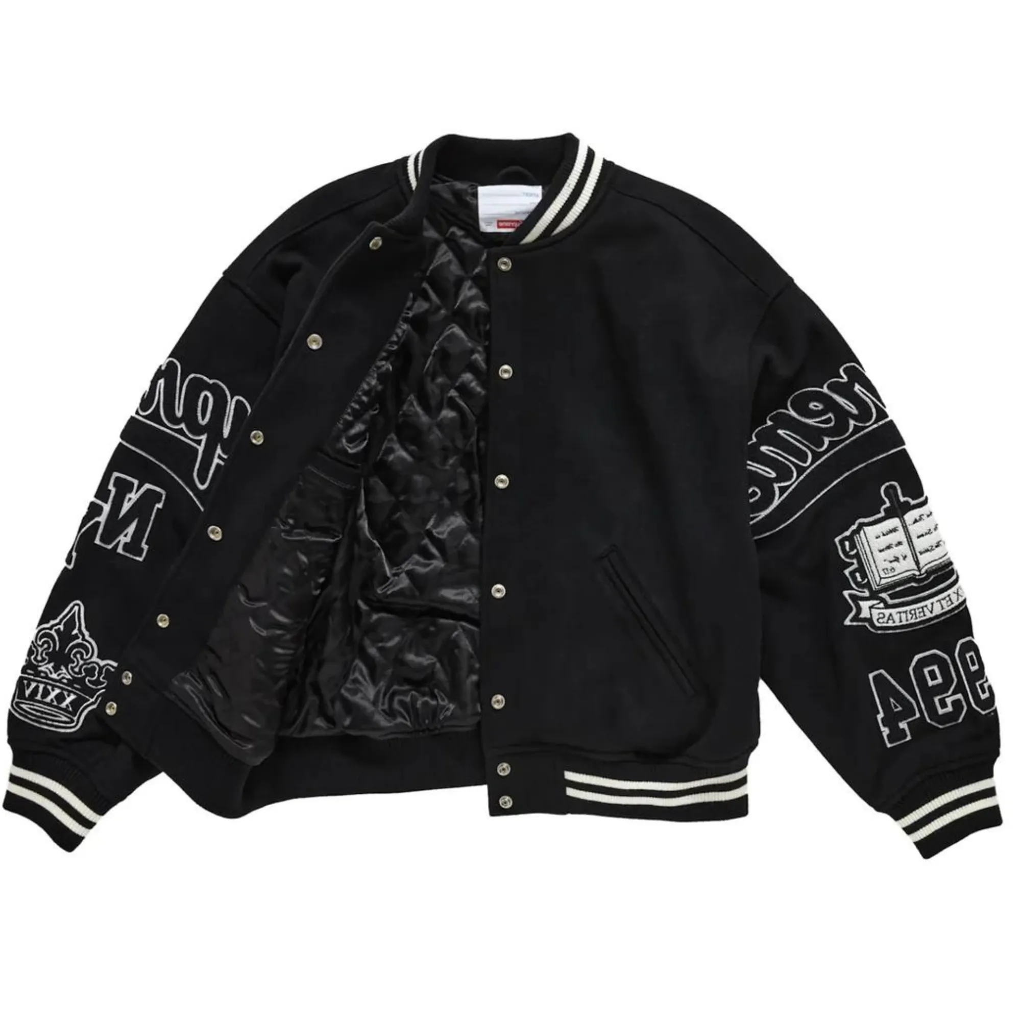Supreme Veritas Varsity Jacket Black