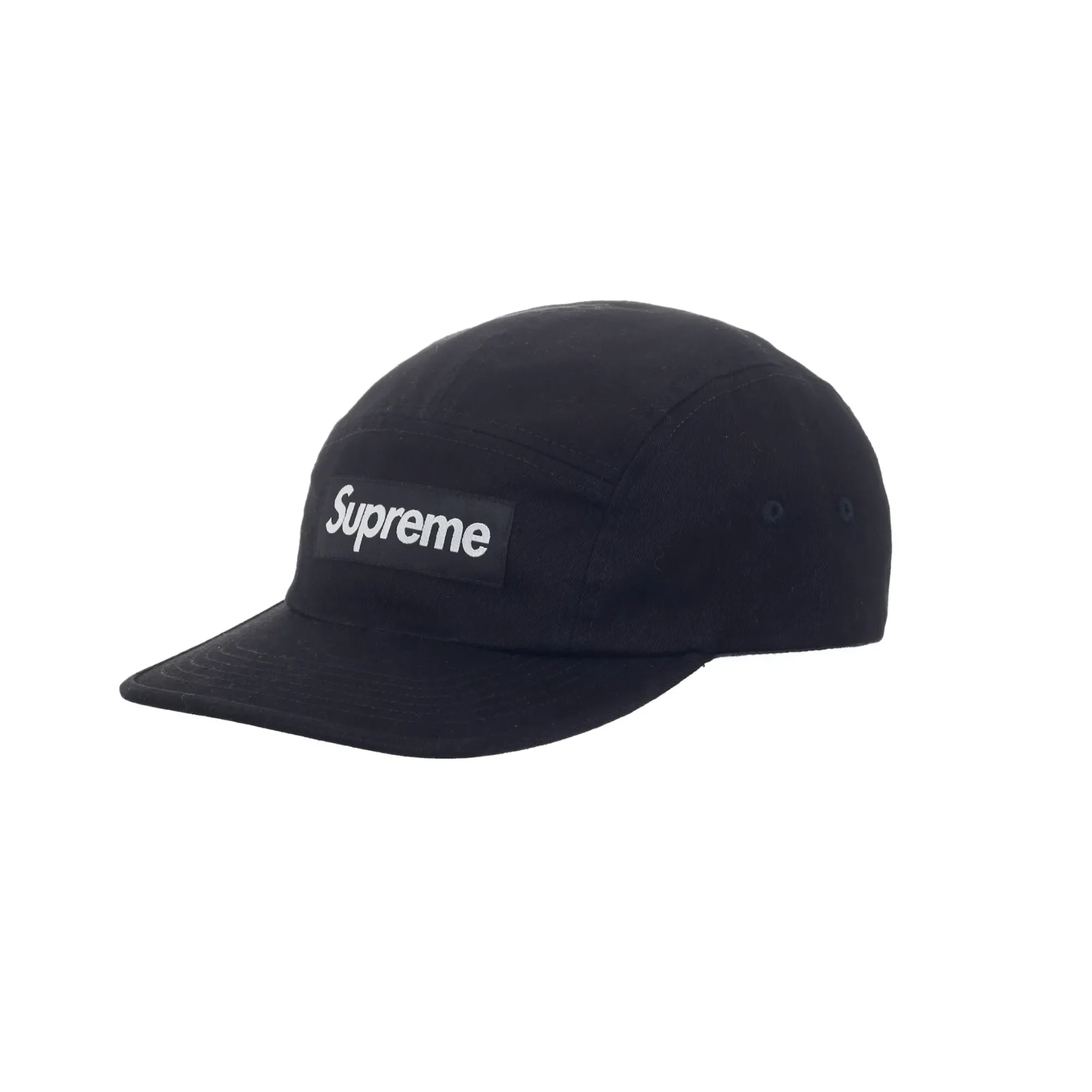 Supreme Washed Chino Twill Camp Cap Black