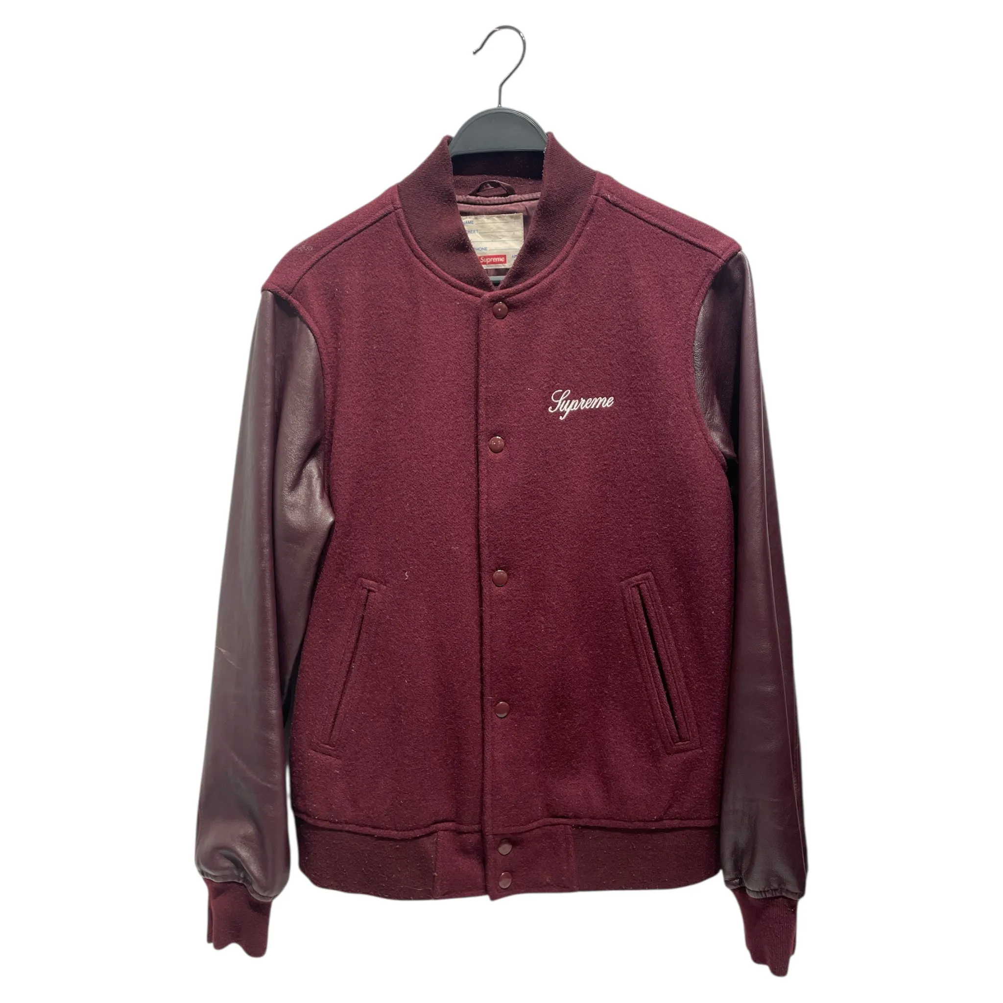 Supreme/Baseball Jkt/M/Wool/BRD/FW15 Supreme Team Jkt