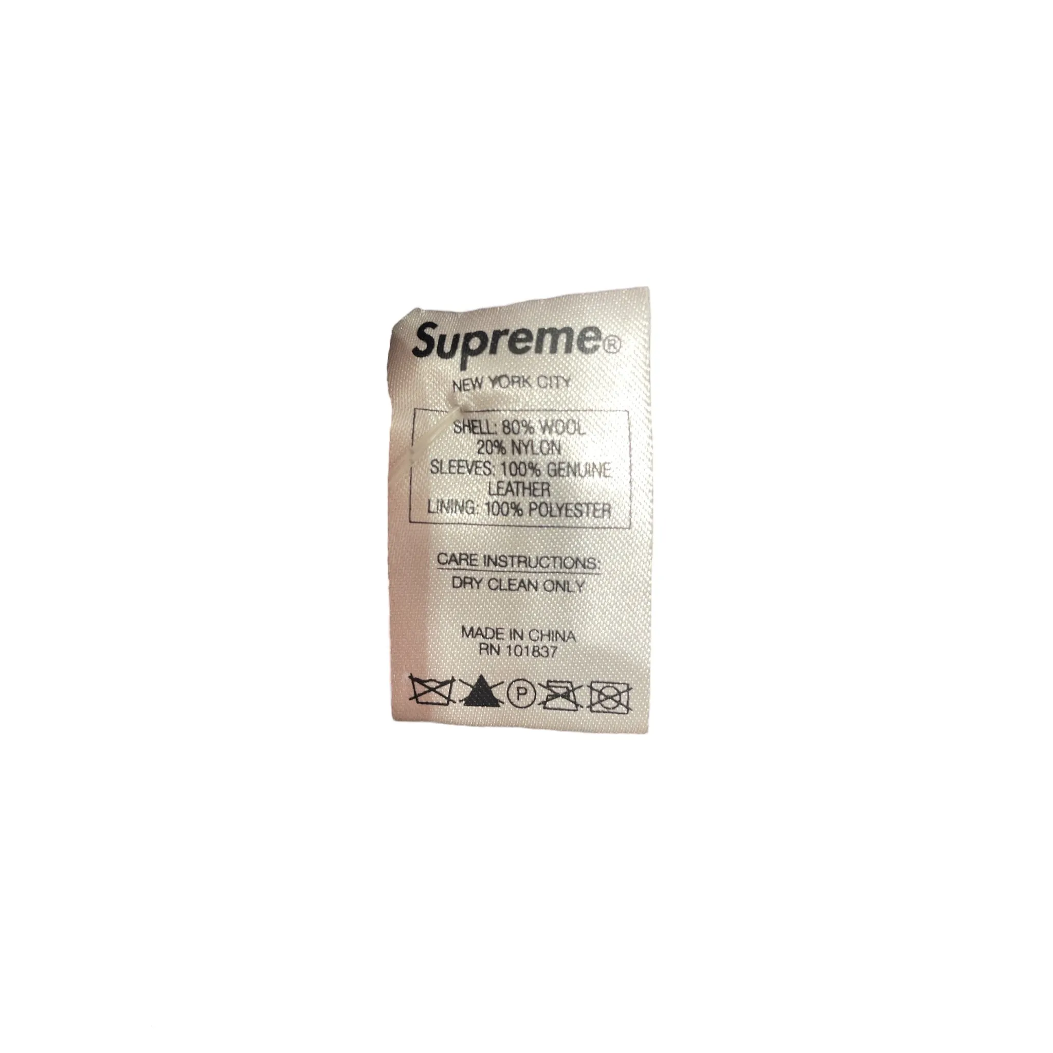 Supreme/Baseball Jkt/M/Wool/BRD/FW15 Supreme Team Jkt