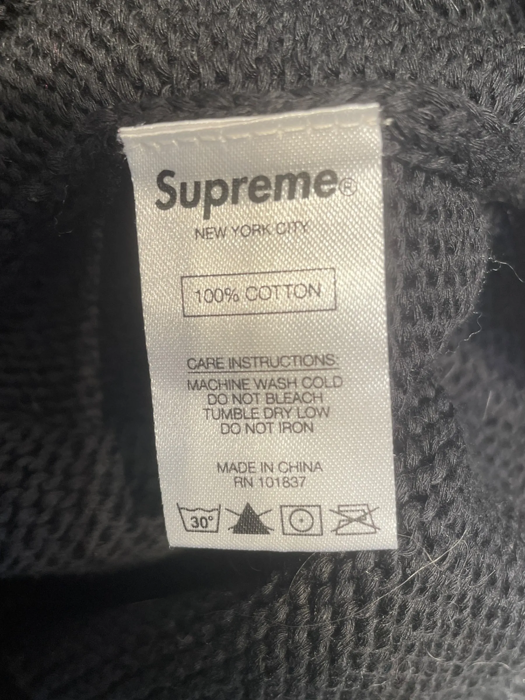 Supreme/Hoodie/M/Cotton/PPL/satin applique logo