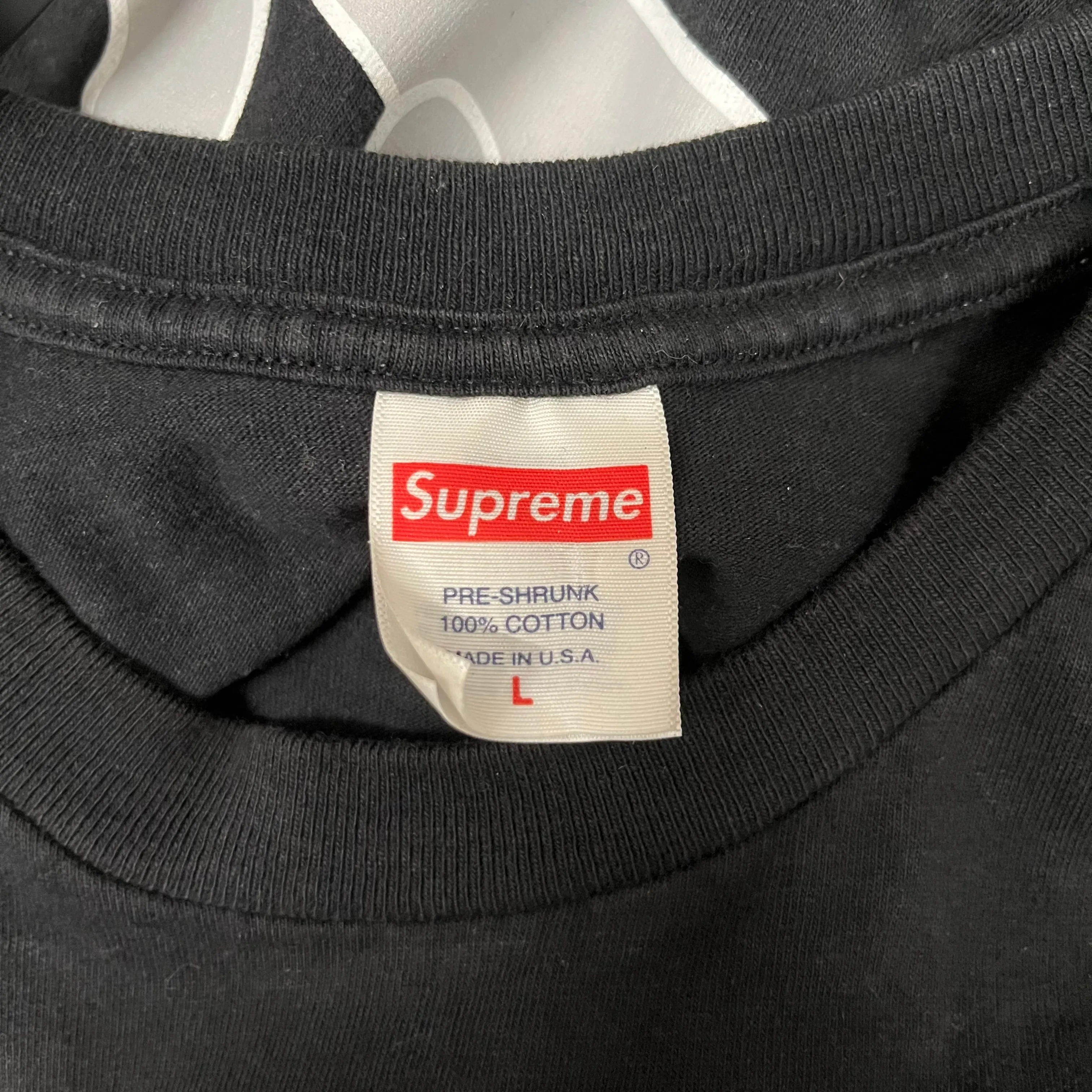 Supreme/T-Shirt/L/Cotton/BLK/