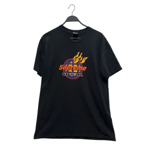 Supreme/T-Shirt/L/Cotton/NVY/SUPREME FLAME USA