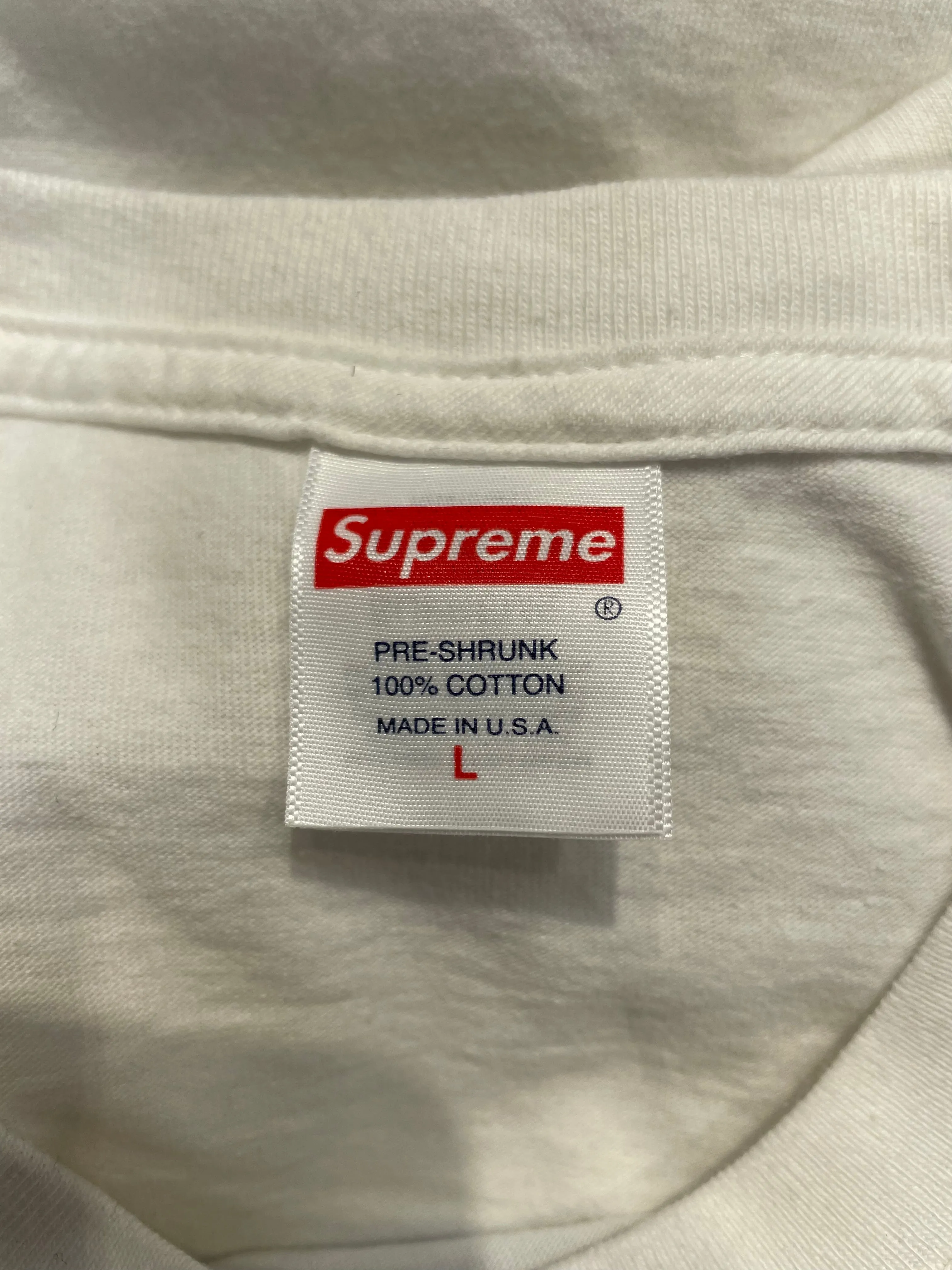 Supreme/T-Shirt/L/Cotton/WHT/Graphic/
