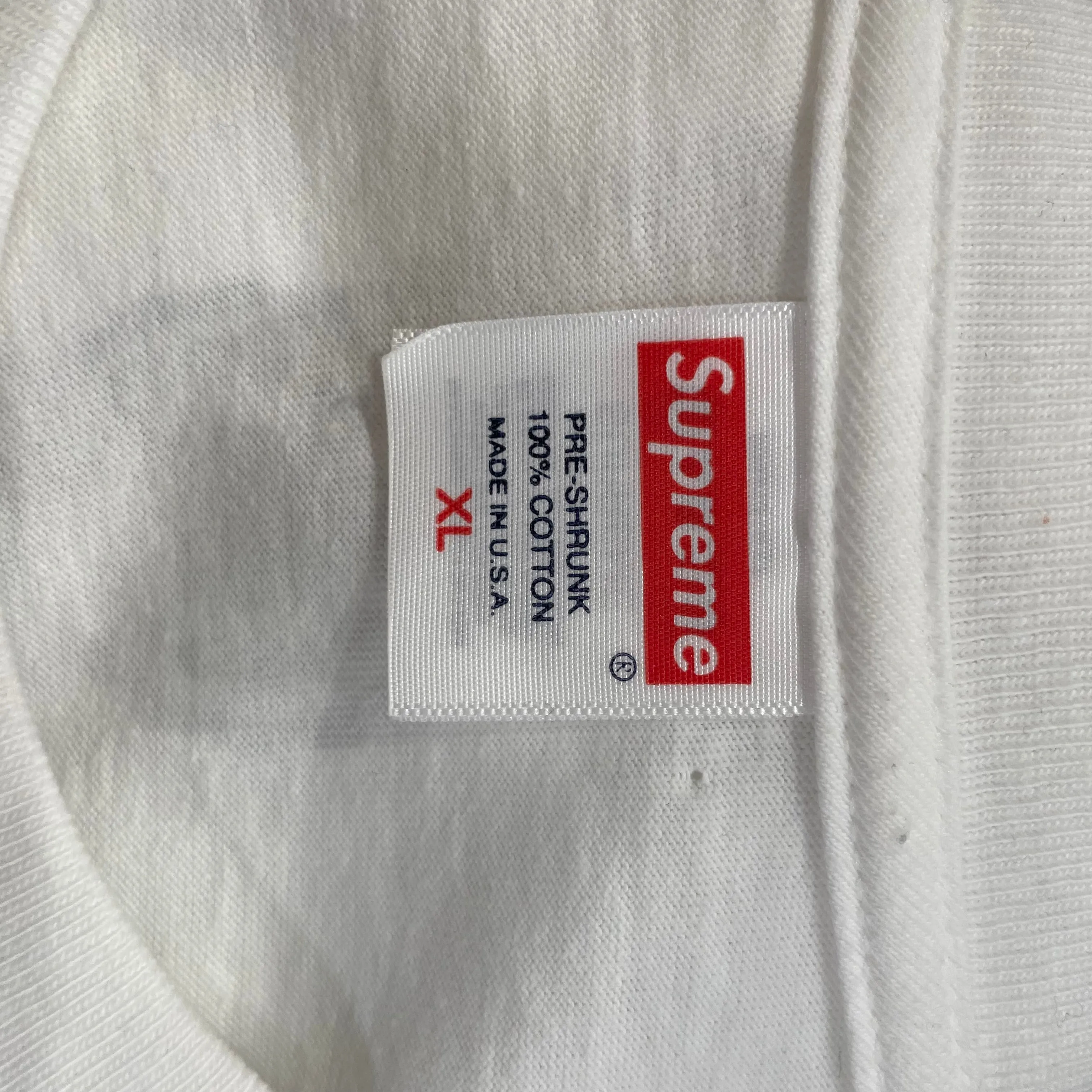 Supreme/T-Shirt/XL/Cotton/WHT/Graphic/