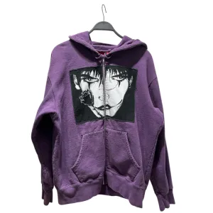 Supreme/Zip Up Hoodie/L/Graphic/Cotton/PPL/SUPREME x THE CROW PURPLE LG