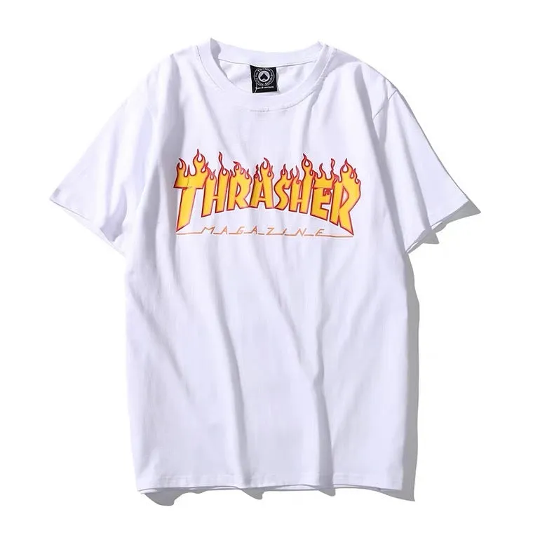 Thrasher Signature Flame Logo T-shirt (White)