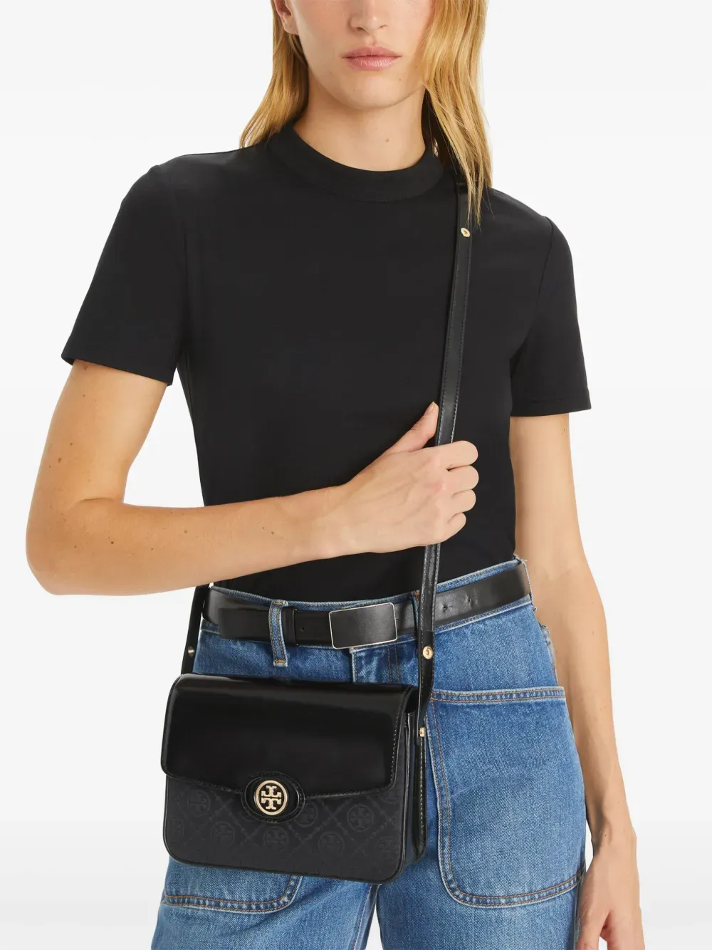 TORY BURCH - Women T Monogram Robinson Spazzolato Convertible Shoulder Bag