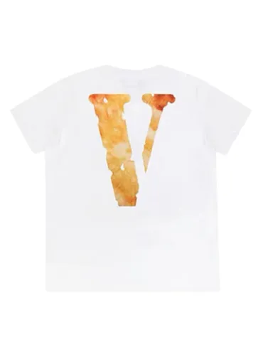 Vlone Staple TieDye Orange Logo T-shirt SS23 (White)