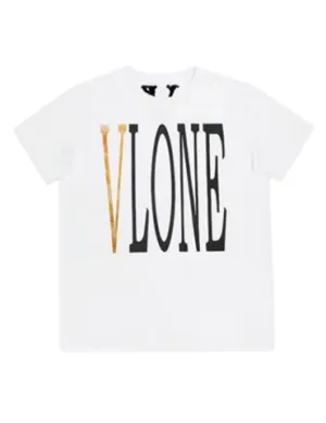 Vlone Staple TieDye Orange Logo T-shirt SS23 (White)